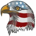 American Eagle 4 embroidery design featuring a detailed eagle motif, perfect for jackets and tote bags.