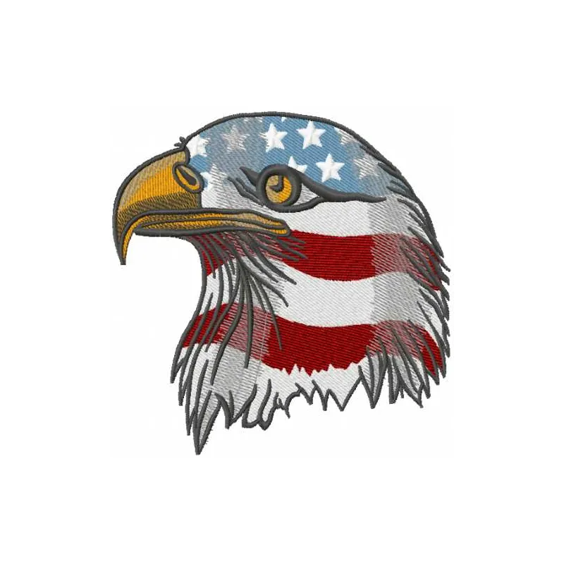 American Eagle 4 embroidery design featuring a detailed eagle motif, perfect for jackets and tote bags.