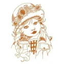 Niece embroidery design showcasing a delicate floral motif, ideal for t-shirts, tote bags, or baby onesies.
