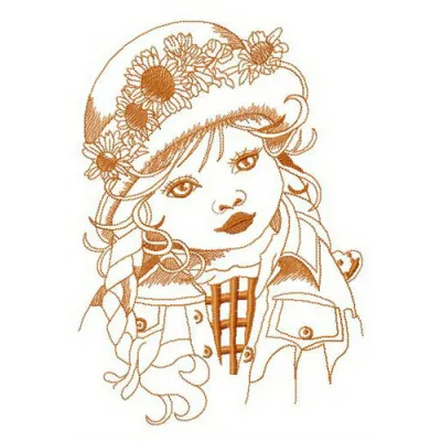 Niece embroidery design showcasing a delicate floral motif, ideal for t-shirts, tote bags, or baby onesies.