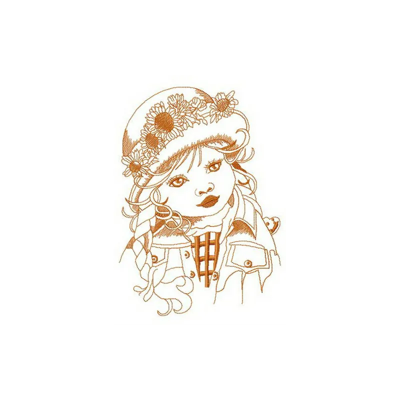 Niece embroidery design showcasing a delicate floral motif, ideal for t-shirts, tote bags, or baby onesies.
