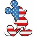 Preview of the Patriotic Mickey Mouse 3 embroidery design featuring a cheerful Mickey in a red, white, and blue theme.