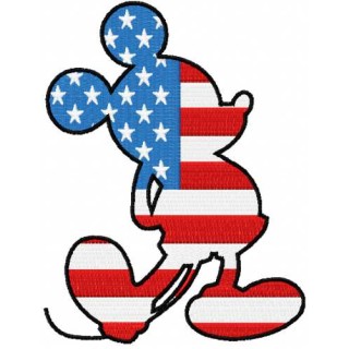 Patriotic Mickey Mouse 3 embroidery design - Embroidery Design
