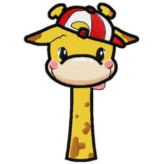 Funny giraffe boy embroidery design - Embroidery Design