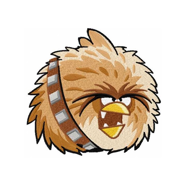 Angry bird with weapon embroidery design - Embroidery Design