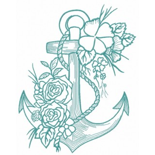 Romantic marine composition 2 embroidery design - Embroidery Design