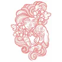 Preview of Forest Patron 2 embroidery design featuring intricate nature motifs for girls and women.