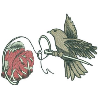 Sewing in my heart embroidery design - Embroidery Design