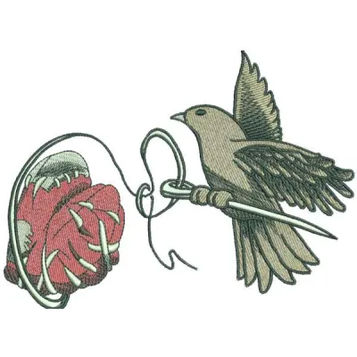Preview of the 'Sewing in My Heart' embroidery design, showcasing a heartfelt stitching pattern for crafts.