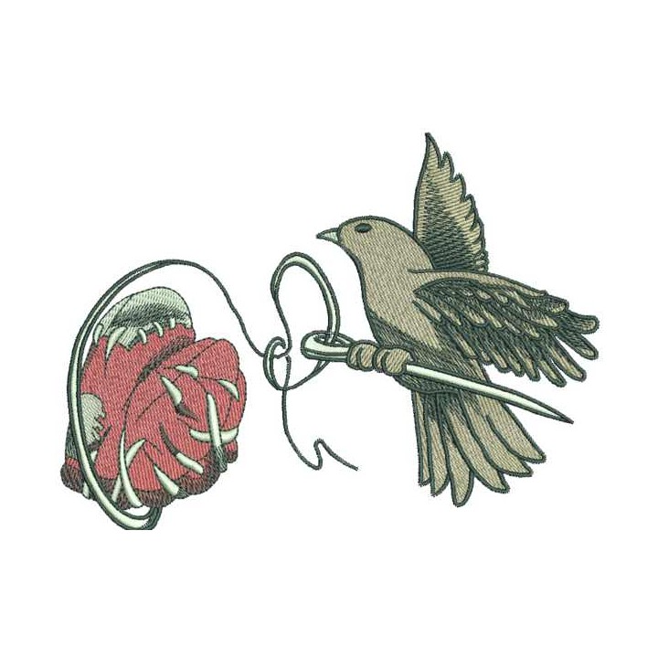 Sewing in my heart embroidery design - Embroidery Design