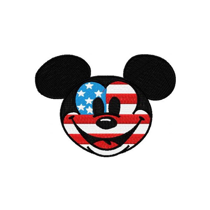 Patriotic Mickey Mouse 2  embroidery design - Embroidery Design