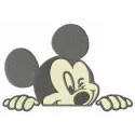 Mickey Spies embroidery design featuring a playful Mickey Mouse motif, perfect for stitching on children's apparel and acces…