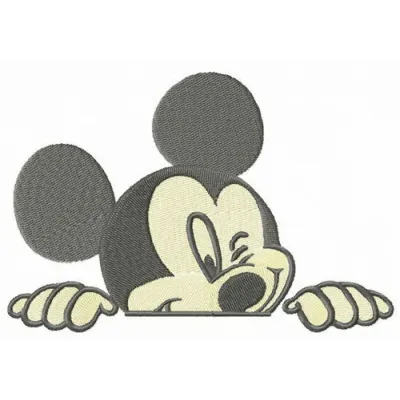 Mickey Spies embroidery design featuring a playful Mickey Mouse motif, perfect for stitching on children's apparel and acces…