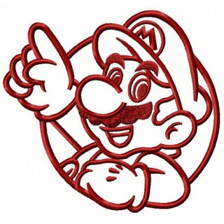 Look at the clouds Mario embroidery design - Embroidery Design