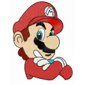 Nintendo Mario embroidery design featuring the iconic character, ideal for embellishing t-shirts and hoodies.