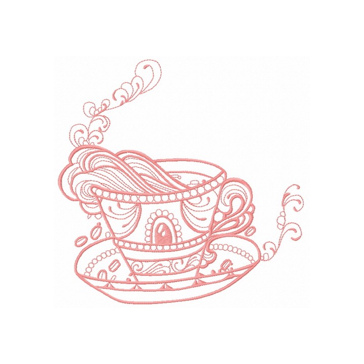 Cup with inspiration 2 embroidery design - Embroidery Design