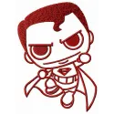 Childhood of Superman embroidery design showcasing a whimsical stitched motif, perfect for super hero-themed projects.