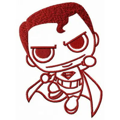 Childhood of Superman embroidery design showcasing a whimsical stitched motif, perfect for super hero-themed projects.