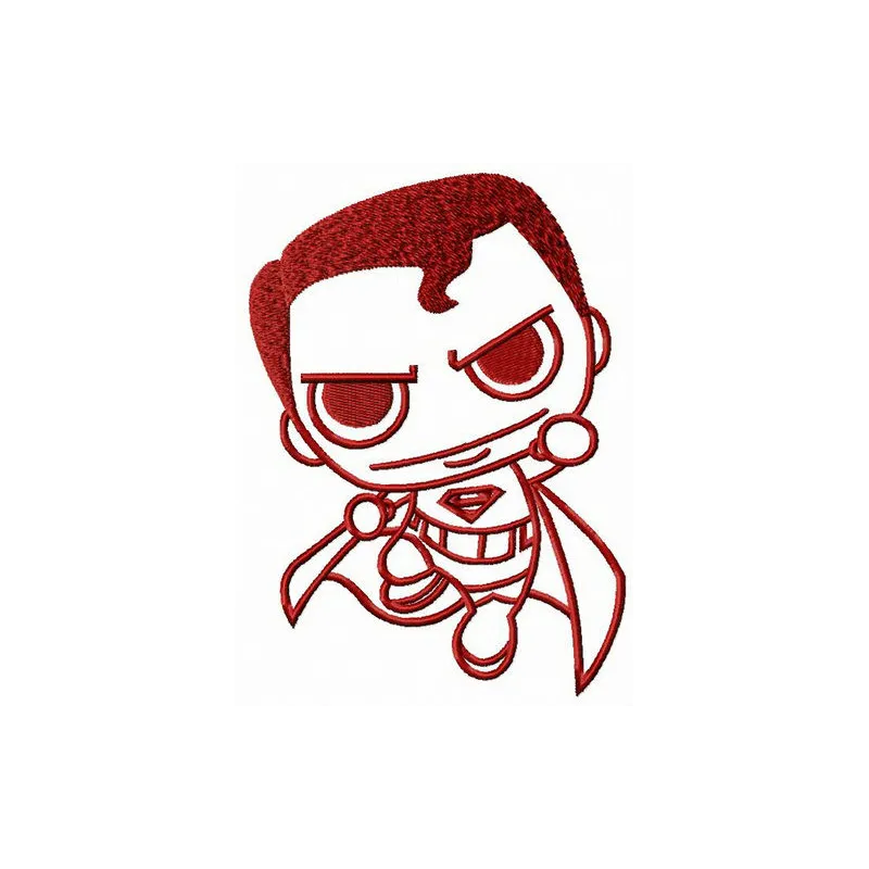 Childhood of Superman embroidery design showcasing a whimsical stitched motif, perfect for super hero-themed projects.