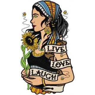 Live Love Lauch embroidery design - Embroidery Design
