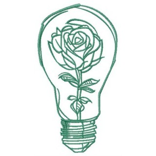 Look through the light bulb embroidery design - Embroidery Design