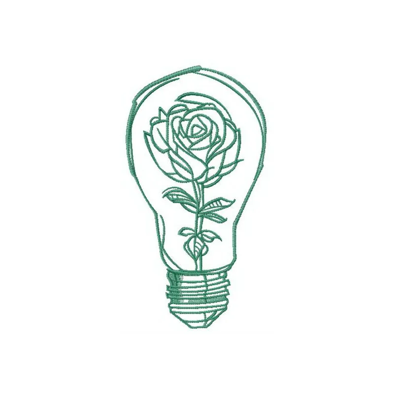 Preview of the Look Through the Light Bulb embroidery design featuring floral motifs, ideal for crafting projects.