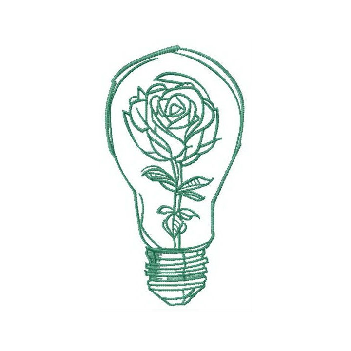 Look through the light bulb embroidery design - Embroidery Design