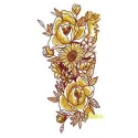 Fragrant bouquet embroidery design showcasing a vibrant floral arrangement, perfect for embellishing home decor and apparel.