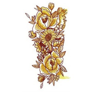 Fragrant bouquet embroidery design - Embroidery Design