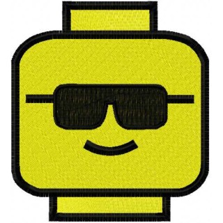 Lego sunglasses embroidery design - Embroidery Design
