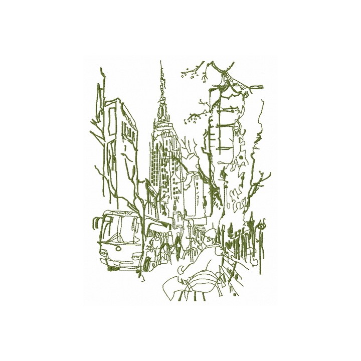 New York 2 embroidery design - Embroidery Design