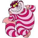 Cheshire Cat 16 embroidery design showcasing a whimsical cat motif inspired by Alice in Wonderland.