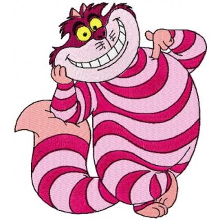 Cheshire Cat 16 embroidery design - Embroidery Design
