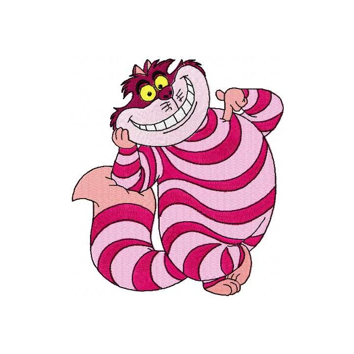 Cheshire Cat 16 embroidery design - Embroidery Design
