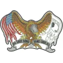 All Gave Some, Some Gave All embroidery design showcased on a fabric background, celebrating American pride.