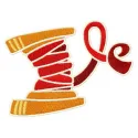 Preview of a vibrant red threads embroidery design showcasing intricate stitching patterns.