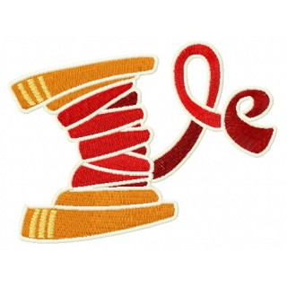 Red threads embroidery design - Embroidery Design