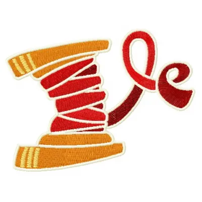 Preview of a vibrant red threads embroidery design showcasing intricate stitching patterns.
