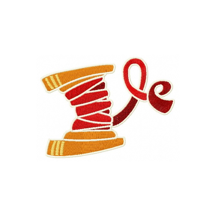 Red threads embroidery design - Embroidery Design