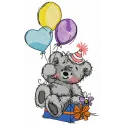 Preview of Bear's Birthday 2 embroidery design featuring a cute teddy bear, perfect for stitching on children's items.