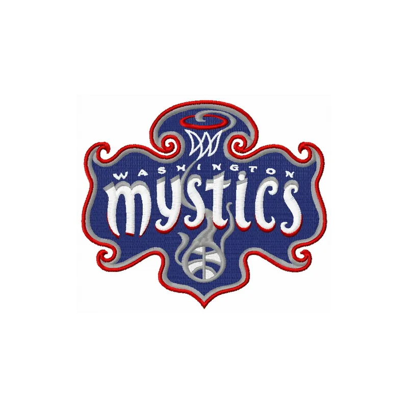 Washington Mystics logo 3 embroidery design showcasing a vibrant basketball-themed stitched motif.