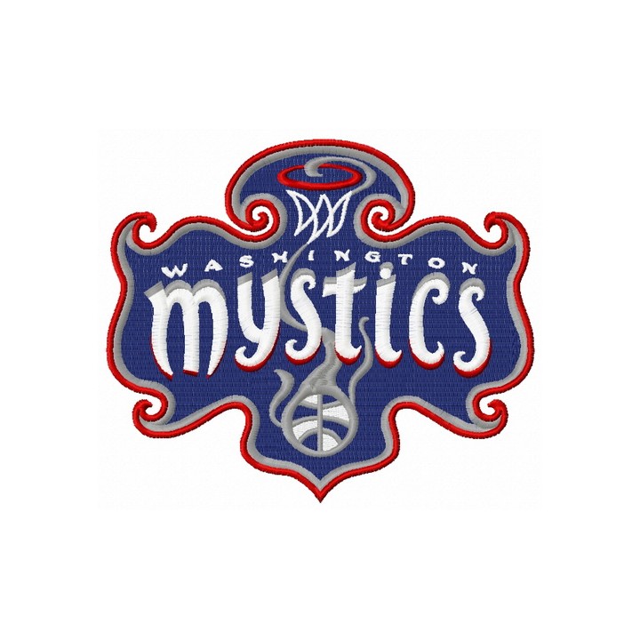 Washington Mystics logo 3 embroidery design - Embroidery Design