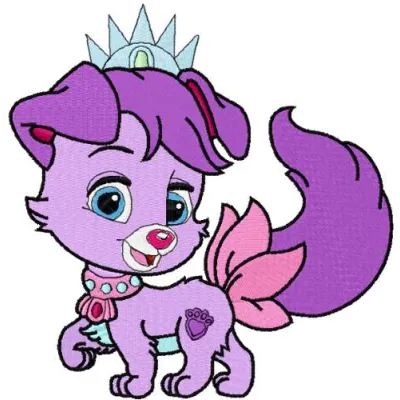 Preview of the Matey embroidery design featuring a whimsical palace pet motif, ideal for various stitching projects.