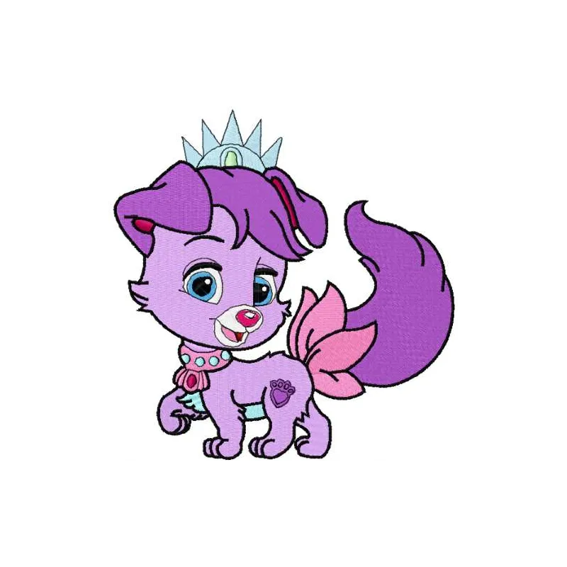 Preview of the Matey embroidery design featuring a whimsical palace pet motif, ideal for various stitching projects.