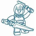 Preview of Nya 2 embroidery design featuring a Lego character, ideal for stitching on t-shirts and hoodies.