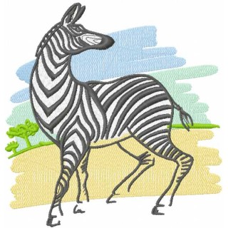 Zebra sketch embroidery design - Embroidery Design