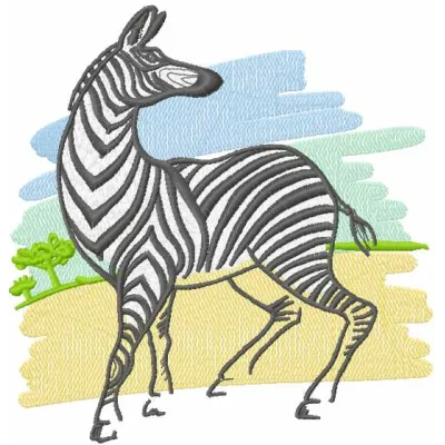 Zebra sketch embroidery design preview showcasing intricate stitching patterns for creative projects.