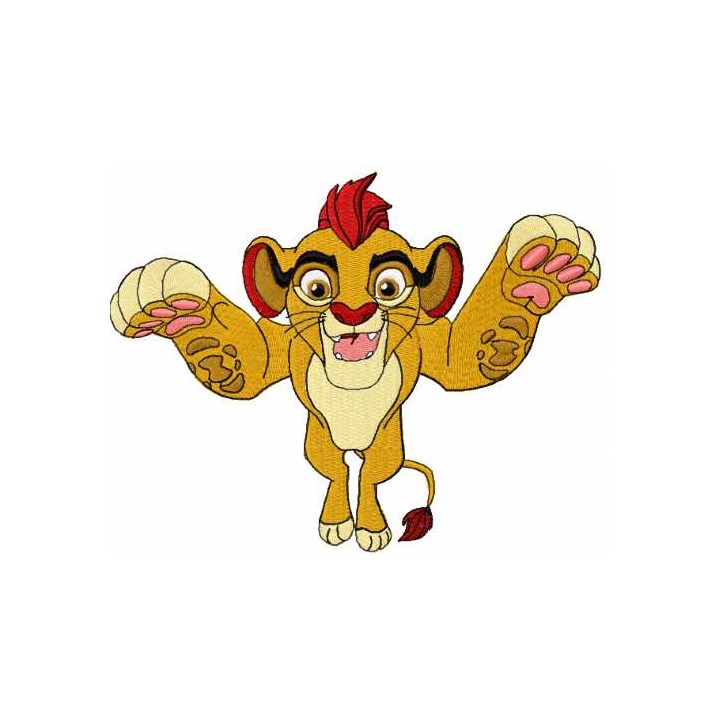 Simba attack embroidery design - Embroidery Design