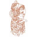 Preview of Dangerous Stranger embroidery design featuring intricate details for girls and women.