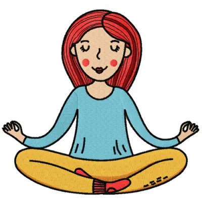 Preview of Serenity's Sanctuary Yoga embroidery design featuring calming motifs for home decor and hobby projects.